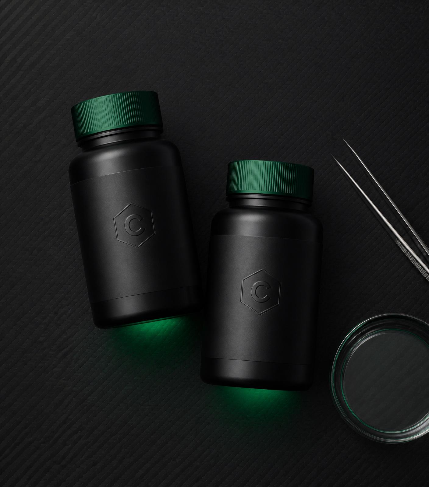 Carbon Standard materials arranged in studio lighting